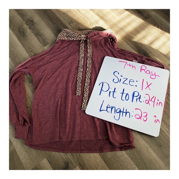 7TH RAY Boutique Purple Cheetah Hooded Sweatshirt - Picture 9 of 10